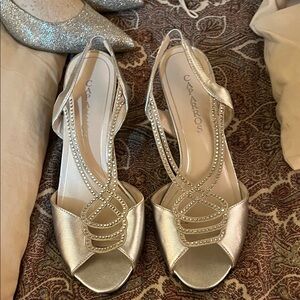 Caparros Metallic Slingback Heels